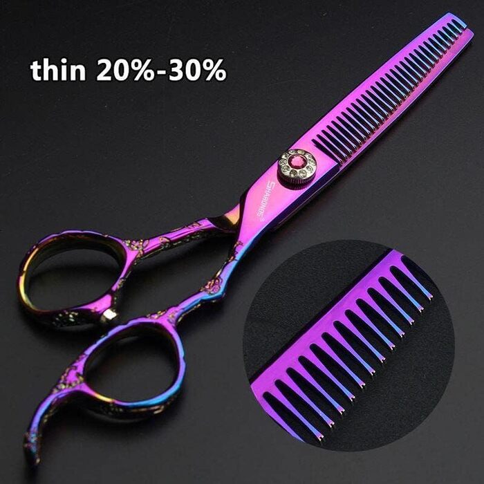 Професійні ножиці для перукарів 7 дюймів з малюнком троянд, комплект 2 шт. з японської нержавіючої сталі