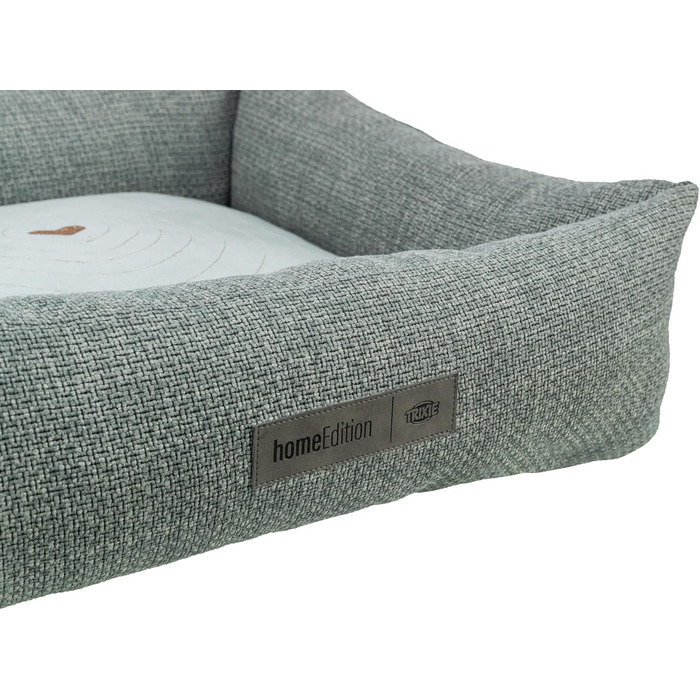 Торрікс Крісло-лежанка для собак Вівана 60x50 см блакитно-сіре, м'яке, з велюровим покриттям, для маленьких собак, з інтегрованим матрацом, антиковзаюча поверхня, м'яке та миється – 37540 L 60 x 50 x 16 см