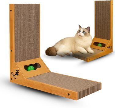 Кігтеточка для котів у формі L - щільний гофрокартон - для дряпання та відпочинку - екологічна, двостороння та стійка - ідеальна для домашніх котів