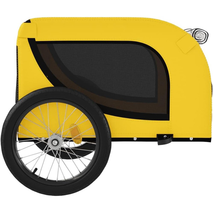 Причіп для велосипеда для собак, жовто-чорний, Oxford-Gewebe та залізо, LH80049