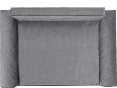 Ліжко для собак та котів, корзина XXL, сірий колір, знімний чохол, 116x78 см