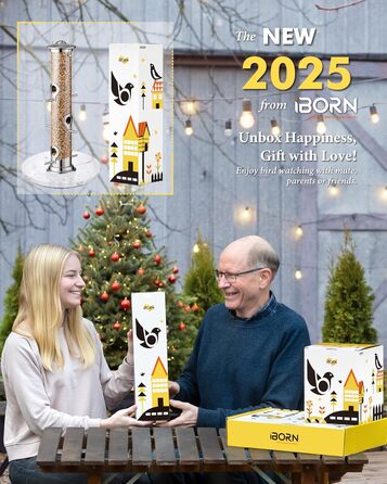 Годівниця для птахів iBorn з 6 місцями для підльоту, 20 см тарілка для корму, алюмінієва, 38 см