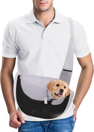 Сумка-переноска для собак PETCUTE, чорна, до 4 кг