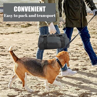 Портативне ліжко для собак Norhogo: водонепроникна килимок-матрац 90x60 см сірого кольору. Ідеально для подорожей, авто, будинку та на вулицю.