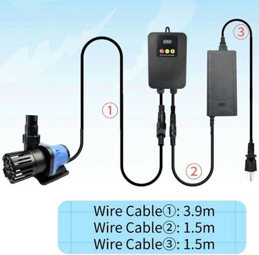 Енергоощадний занурювальний насос для ставка 6600GPH 160Вт 36В CHS-25000, висота подачі 8.5 м, для фонтану, акваріуму, солоної води, кисневого насичення, розведення риби, NdFeB магніт, гарантія