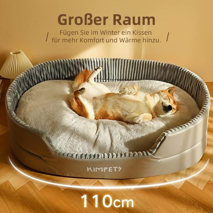 М'яке ліжко для собак та котів: зручне, миється, не слизьке, зелене, Ø60x40x26 см