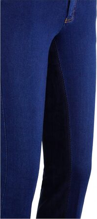 Лазура - жіночі рейтузи Джодхпур Діна | Джинсові рейтузи з повним обтягом | Дихаючі та еластичні рейтузи з повним обтягом | Джинсові рейтузи з 5 кишенями | Рейтузи для верхової їзди в 3 кольорах | Розміри 36-46 40 Джинсовий блакитний/Нічний блакитний