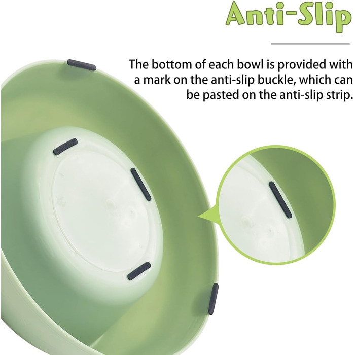 Набори мисок для котів Hamiledyi: 4 шт., нахил 15°, нержавіюча сталь, анти-блювотна, без витоку, для кошенят, дорослих котів та кроликів (чорний + білий, чорний/білий (синій/зелений), 200 мл)