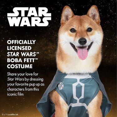 Костюм для собак Зоряні Війни Боба Фетт, ліцензійна продукція, розмір L