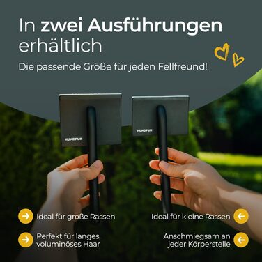 Щітка для собак Fellbürste - видалення шерсті та догляд за довгою та короткою шерстю, ергономічна ручка, для чутливої шкіри, преміум-якість, розмір S