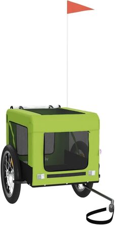 Причіп для велосипеда для собак та котів, зелений та чорний, Oxford-Gewebe та залізо