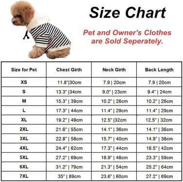 Світшот з капюшоном для собак маленьких, середніх та великих порід, окремо продається одяг для господарів, смугаста сорочка для собак, для хлопчиків та дівчаток, котів та собак, розмір Medium - обхват грудей 42.5 см. Для власників (2XL - обхват грудей 55 