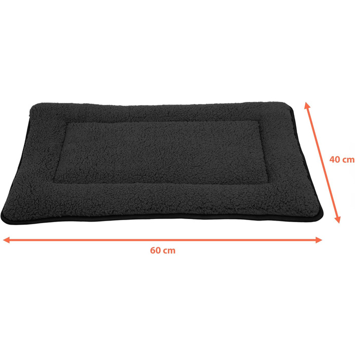 М'яка килимок для тварин Spetebo, 90 x 60 см, з неслизьким дном - ліжко для собак та котів, килимок для сну, тепла підстилка, антрацит