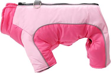 Водонепроникний та вітрозахисний комбінезон для собак з D-кільцем, зимовий, світловідбиваючий, для Shiba Inu, Schnauzer, Bulldogge, розмір 2XL