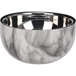 Нічна миска для собак Flamingo Oase з нержавіючої сталі, 700 мл, Ø15,5 см, з подвійними стінками, неслизька, для миття в посудомийній машині (сіра)