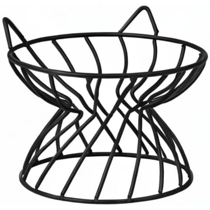 Набори мисок для котів з кераміки Katzennäpfe - 6 шт. Миски для корму для котів у яскравому стилі, широкі, плоскі, зручні для вусів - підходять для мікрохвильової печі та мийки - 250 мл (чорний підставник)