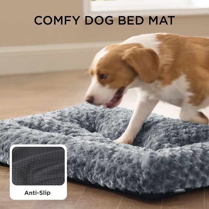 Крісло-лежанка для собак середніх порід BEDSURE - 71x50x7 см, сіре, миюче, з антиковзаючою основою