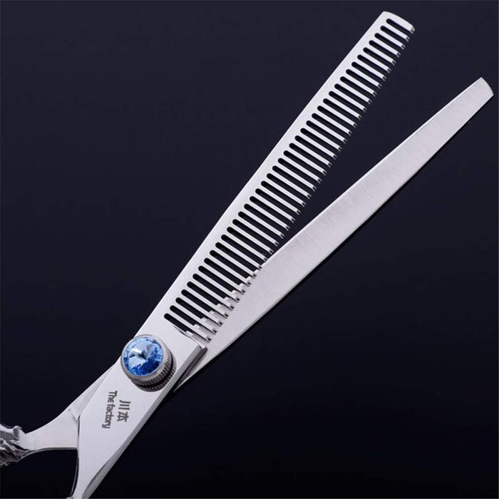 Набір професійних ножиць для грумінгу домашніх тварин (7,0 дюймів) з нержавіючої сталі. Ідеально для собак та котів: прямі ножиці, ножиці для фінальної обробки, гребінець. Комплект для грумінгу.