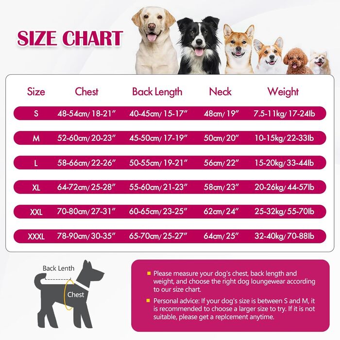 PAWIVID Водонепроникний зимовий одяг для собак - вітрозахисна куртка з шлейкою та карабіном для маленьких, середніх та великих собак. Підходить для прогулянок та походів на відкритому повітрі (Рожево-червоний, M)