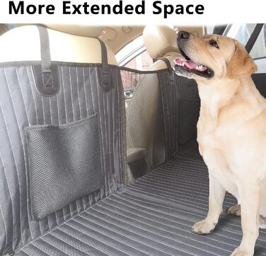 Підстилка для собак у машину: розширювач заднього сидіння, захист від бруду, для SUV, LKW (Чорний)