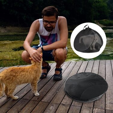 Транспортна сумка для кота | Сітчаста переноска для тварин - Легка дихаюча сумка для котів, кошенят та маленьких собак, для подорожей, активного відпочинку та перенесення