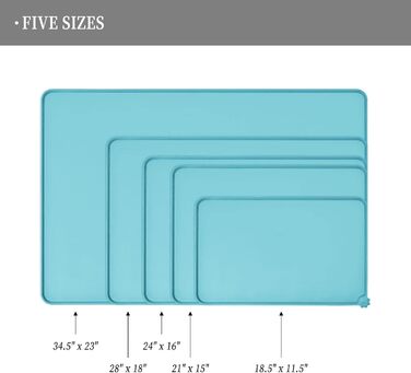 Силіконовий килимок для тварин Reopet - водонепроникний килимок для собак та котів з піднятими бортиками, 60 x 40 см, 1 шт.