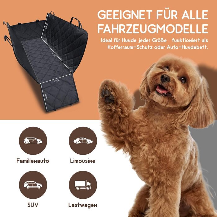 Захист для автокрісла собаки Recalma: чорний, для собак, SUV, легкове авто, вантажівка