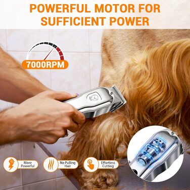 Машинка для стрижки собак та котів YAZ EKY Profi - професійна, 4 насадки, потужний мотор