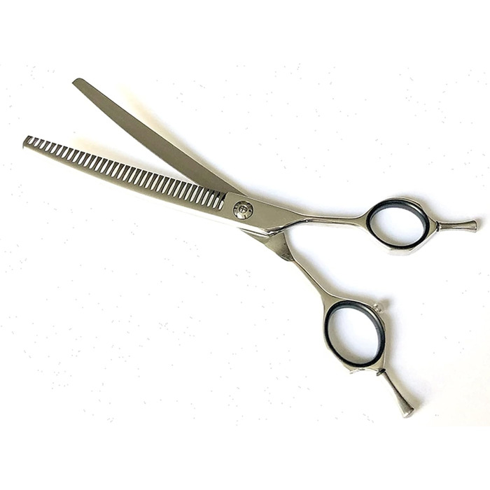 Ножиці для грумінгу тварин, вигнуті, 35 зубців, для правшів