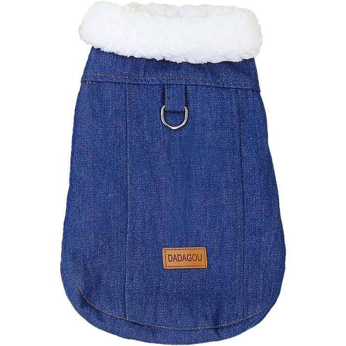 Тепла зимова куртка для собак Zunea з флісовою підкладкою, розмір 4XL, темно-синій