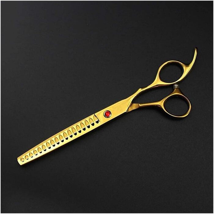 Професійна ножиця для собак, вигнута ножиця для грумінгу, ножиці для шерсті з чохлом, для собак та котів, для стрижки довгої шерсті