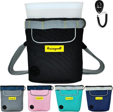 Сумка для ласощів для собак, багатофункціональна сумка для прогулянок з силіконовим кишеньком, мішок для корму для дресирування собак та дозатор ласощів, ідеальна для активного відпочинку на природі (Чорний 4 чашки) (1. Чорний 2 чашки)