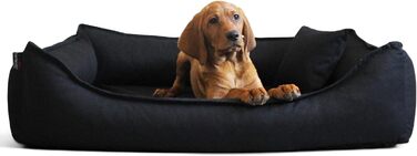 Ортопедичне ліжко для собак Tierlando® Donald, прямокутне, з матрацом з віскоеластичної піни, міцний оксфордський поліестер, неслизьке дно, 100x75 см, чорний