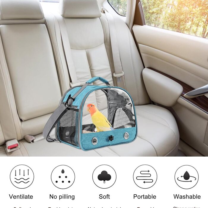 Транспортна сумка для птахів Vogel з підставкою та підносом з нержавіючої сталі, рюкзак для птахів, переносний клітка для малих птахів