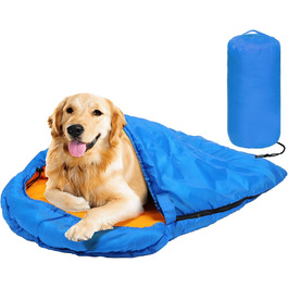 Сумка-лежанка для собак Lifeunion, водонепроникна, тепла, компактна, для подорожей, кемпінгу, походів, рюкзаків ( + Оранжева) (Блакитна+Оранжева)