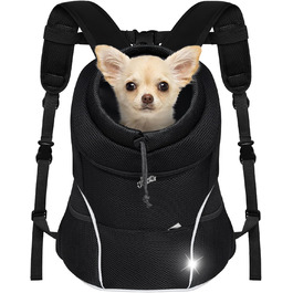 Сумка-переноска для собак YUDODO, переноска для тварин, чорна, для маленьких собак, котів, кроликів (M, 2,3–4,5 кг)