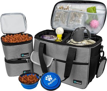 Сумка-органайзер для собак PetAmi: дорожня сумка для корму та аксесуарів, ідеальна для кемпінгу та подорожей з домашніми тваринами (середня)