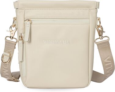 Сумка для собак Deluxe: багатофункціональна сумка через плече з кишенями для ласощів, повідка, корму та відходів, з магнітним закриттям - ідеальна для прогулянок та дресирування (Бежева)