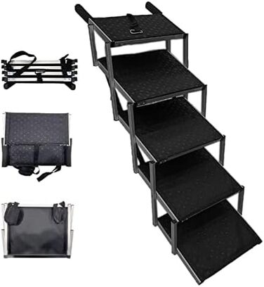 Складана переносна драбина для собак у багажник, для собак, сходинки, рампи для собак великих, середніх та маленьких порід, легка, складна, для автомобілів, SUV, вантажівок