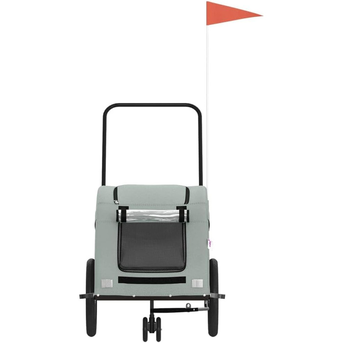 Фahrradanhänger Hunde Grau Ox - Велосипельний причіп для собак сірий Ox, матеріал: оксфордська тканина та метал, вага: 9.9 кг