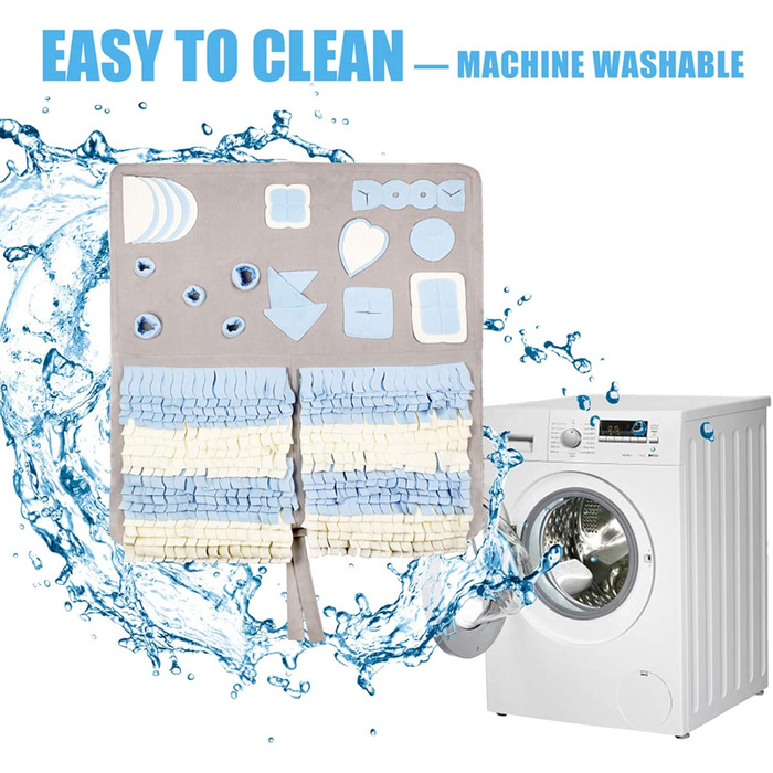 Килимок для носової роботи собак, малий та великий, 100,1 x 100,1 см, легкий у наповненні, машинне прання, тренування, активність/іграшка для домашніх тварин, ідеальний для зняття стресу, сірий