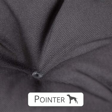 Ортопедичне ліжко для собак середніх порід - ліжко з знімним матрацом, прання до 95°C, сушка в сушильній машині, стійке до подряпин та укусів, Made in Germany (L - 80x70 см, Антрацит)