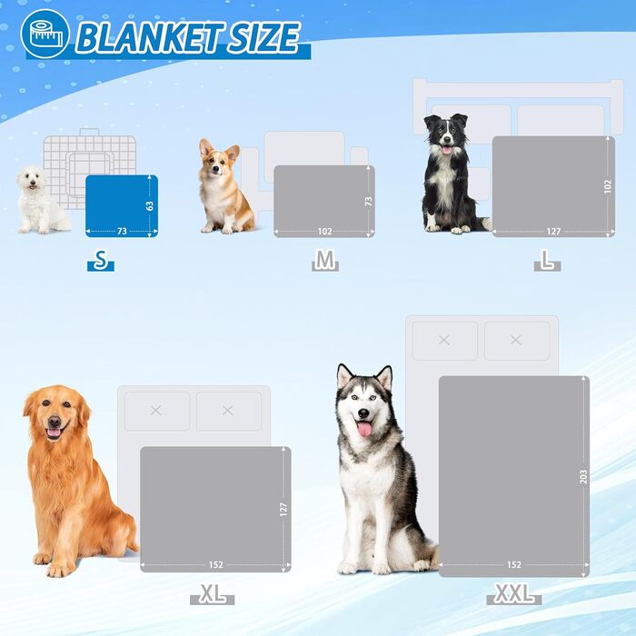 Водонепроникний плед для собак, плюшевий та м'який, 152x127 см, для великих собак, водонепроникний, миючий, двосторонній, з матеріалу Sherpa Fleece, захисний плед на собаче ліжко, сірий (S(72x62cm))