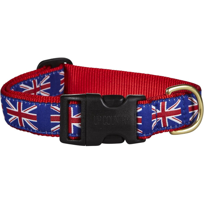 Нашийник для собак Up Country Union Jack, ширина 2,5 см, розмір L