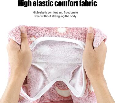 Піжама для собак тепла зимова, комбінезон з флісу, светр для цуценят та собак середніх розмірів, одяг для домашніх тварин, рожевий колір, розмір S