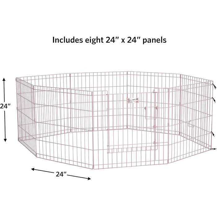 Клітка для собак Midwest Homes for Pets 542-30, металева, розкладна, з дверцятами, 61 x 76 см, золотисто-цинкована
