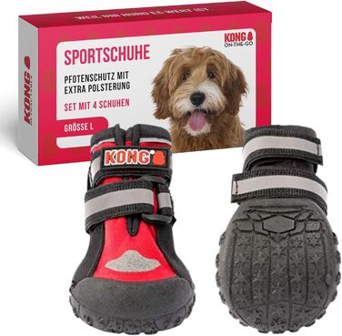 Чоботи для собак KONG, розмір L, 4 шт. - захист лап, комфорт, міцність, можливість прання