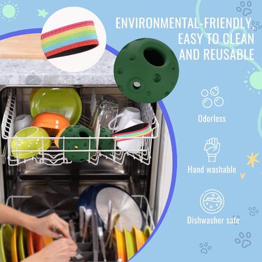 Іграшка для собак Larimuer Schleckball: інтерактивна годівниця-іграшка з силікону (зелена)