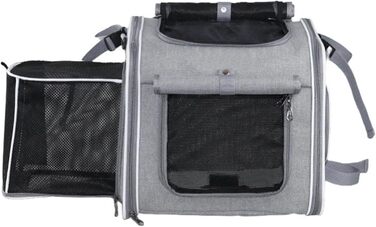 Велосипедний кошик для собак JTLB, розширюваний, водонепроникний, передня сумка для тварин, швидка фіксація, оксфордська тканина, сірий