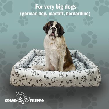 Водонепроникне ліжко для собак - ліжка для маленьких та великих собак - ліжко для собак з неслизьким дном - собачий кошик, лежанка (120x90x20, сірий колір)